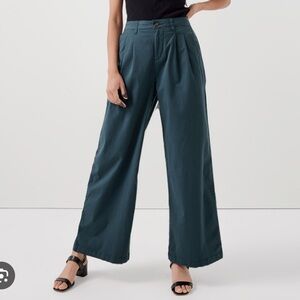 Pact Teal Wide Leg Pants